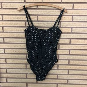 Black and White Polka Dot 50's Style Swimsuit - 8